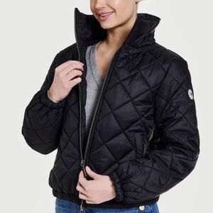 Eleven Elf’s- Black Stella Quilted Puffer Long-sleeve Zip Up Jacket